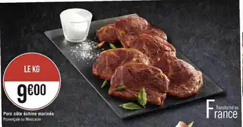 Casino Supermarchés Porc côte echine marinée offre