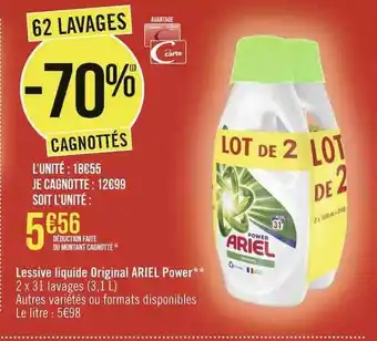 Lessive liquide original ariel power**