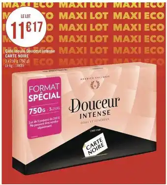 Casino Supermarchés Café moulu douceur intense carte noire offre