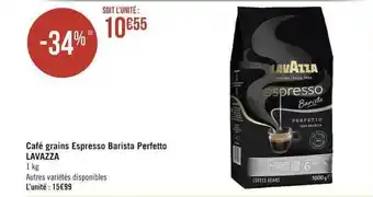 Café grains espresso barista perfetto lavazza