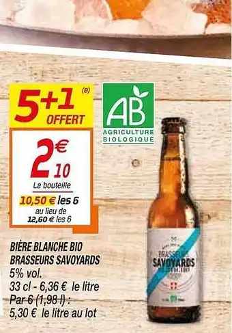 Netto Bière Blanche Bio Brasseurs Savoyards offre