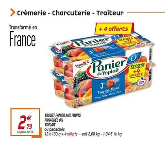 Netto Yaourt Panier Aux Fruits Panachés 0% Yoplait offre
