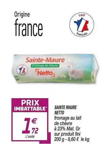 Netto Sainte Maure Netto offre
