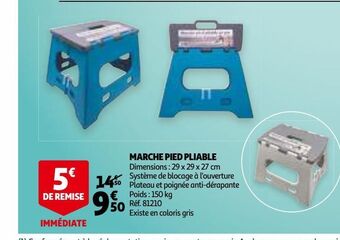 Auchan Marche pied pliable offre