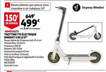 Auchan Trottinette électrique ninebot g30 le ii(1) offre