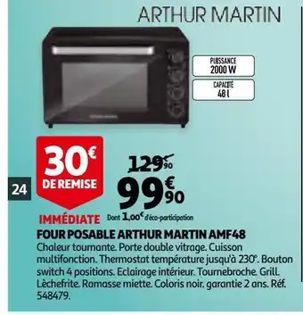 Auchan Four posable arthur martin amf48 offre