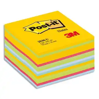 Post-it cubes post-itŸ light energie (ultra jaune déco) 450 feuilles 76 x 76 mm