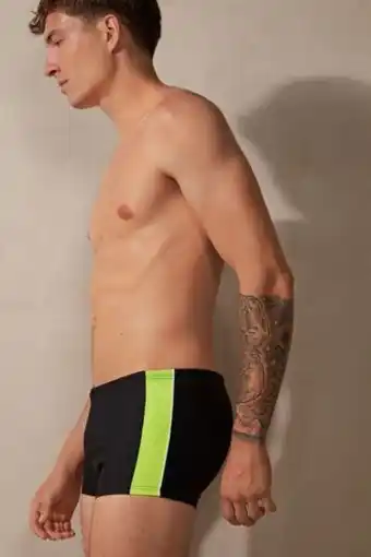 Boxer de bain empiĂšcements fluo
