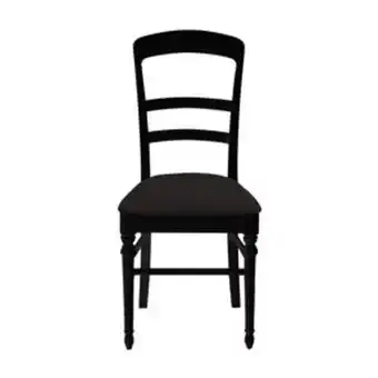 Chaise en bois noir et tissu gris anthracite toucher velours - harmonie