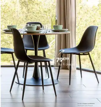 Lot de 4 chaises scandinaves