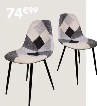 b&m Lot de 2 chaises patchwork offre