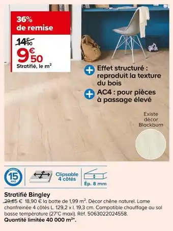 Castorama Stratifié bingley offre
