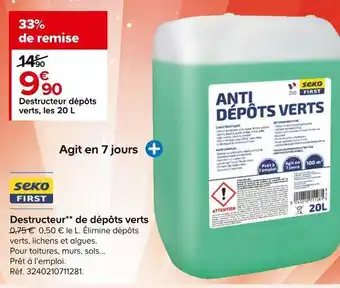 Seko destructeur de dépôts verts
