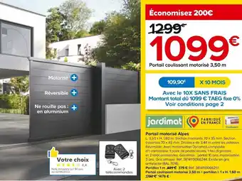 Castorama Jardimat portail motorisé alpes offre