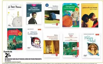 Auchan Retrouvez une selection de livres de poche prescrits offre