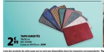 Auchan Tapis surjetés offre