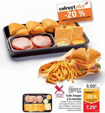 Colruyt Colis burger à la tomate offre