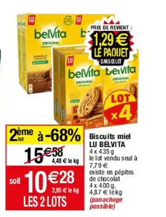 Migros LU BELVITA Biscuits miel offre