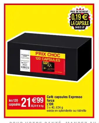 Migros L'or Café Capsules expresso forza offre