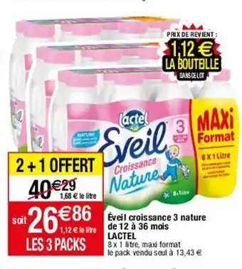Lactel eveil croissance 3 nature de 12 a 36 mois