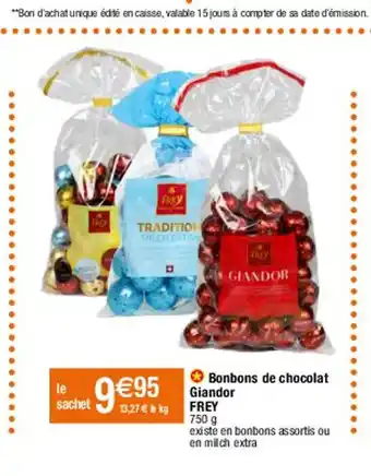 Migros Bonbons De chocolat Giandor Frey offre