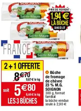 Migros Buche De Fromage De Chevre 23% M.G. Soignon offre