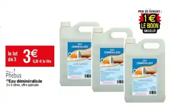 Migros Eau déminéralisée offre