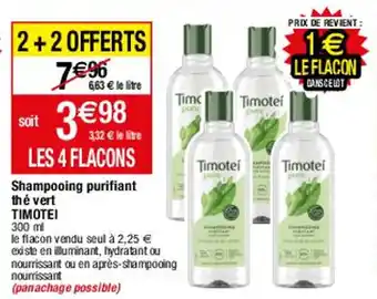 Migros Timotei Shampooing Purifiant Thé Vert offre