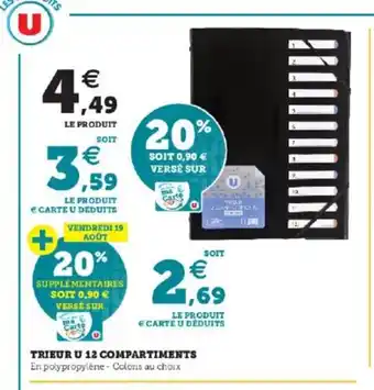 Super U Trieur u 12 compartements offre