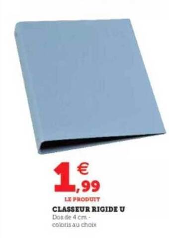 Hyper U Classeur rigide u offre