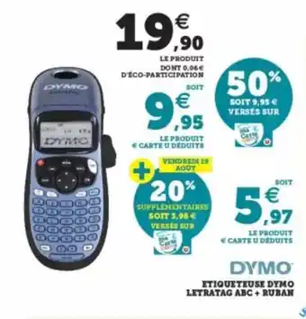 Hyper U Etiqueteuse dyo letratag abc + ruban dymo offre