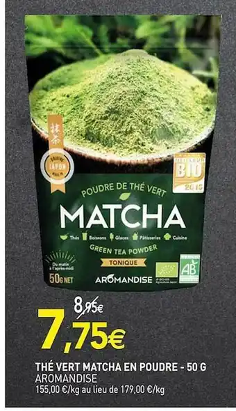 naturéO Thé vert matcha en poudre offre