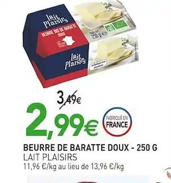 naturéO Beurre de baratte doux lait plaisirs offre