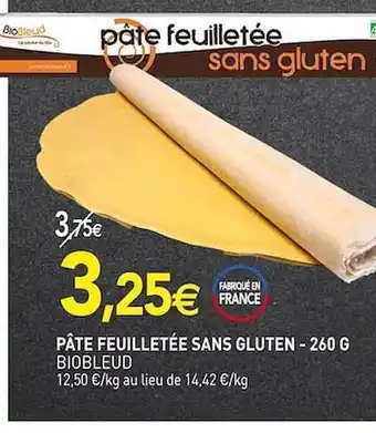 naturéO Pât feuilletée sans gluten bioleud offre