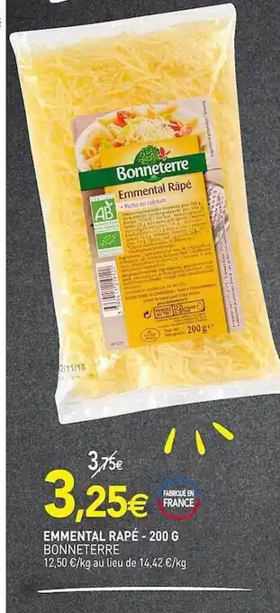 naturéO Emmental rapé bonneterre offre