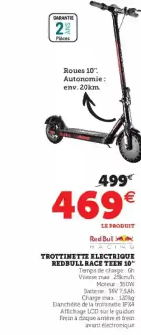 Super U Trotinette électrique redbull race teen 10 offre