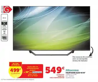 Super U Téléviseur cled 4k 55 offre