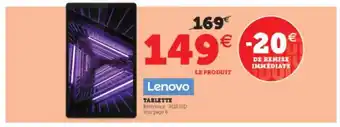 Super U Tablette lenovo offre