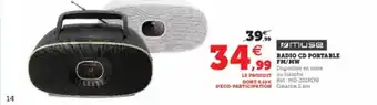 Super U Radio cd portable fm-mw muse offre