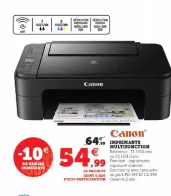 Super U Imprimante multifonction canon offre