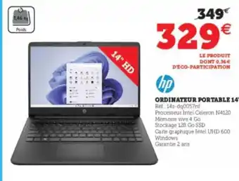 Super U Ordinateur portable 14 offre