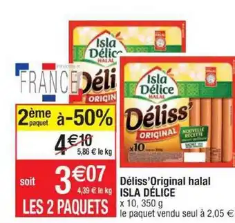 Cora x Carrefour Déliss'original halal isla délice offre
