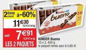 Cora x Carrefour Kinder bueno offre