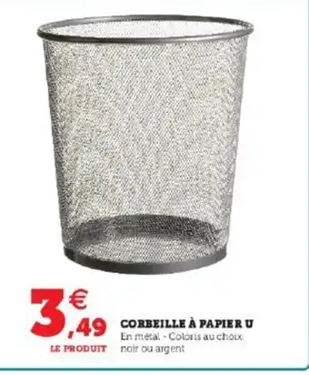Super U Corbeille A papier U offre