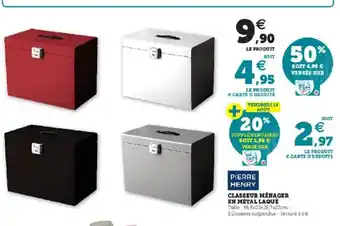 Super U Classeur Menager En Metal Lague offre
