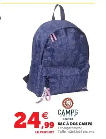 Super U Sac a dos Camps offre