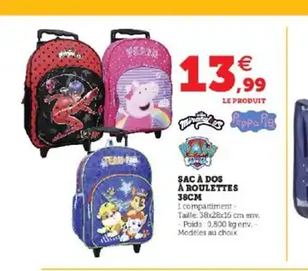 Super U Sac A Dos A Roulettes 38Cm offre