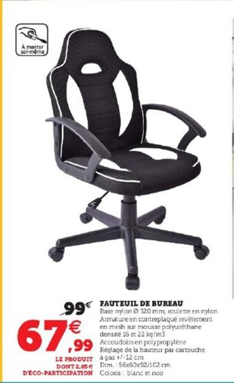 Super U Fauteuil De Bureau offre