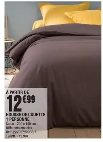 La Foir'Fouille Housse De Couette 1 Personne offre