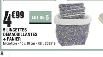 5 Lingettes Démaquillantes + Panier